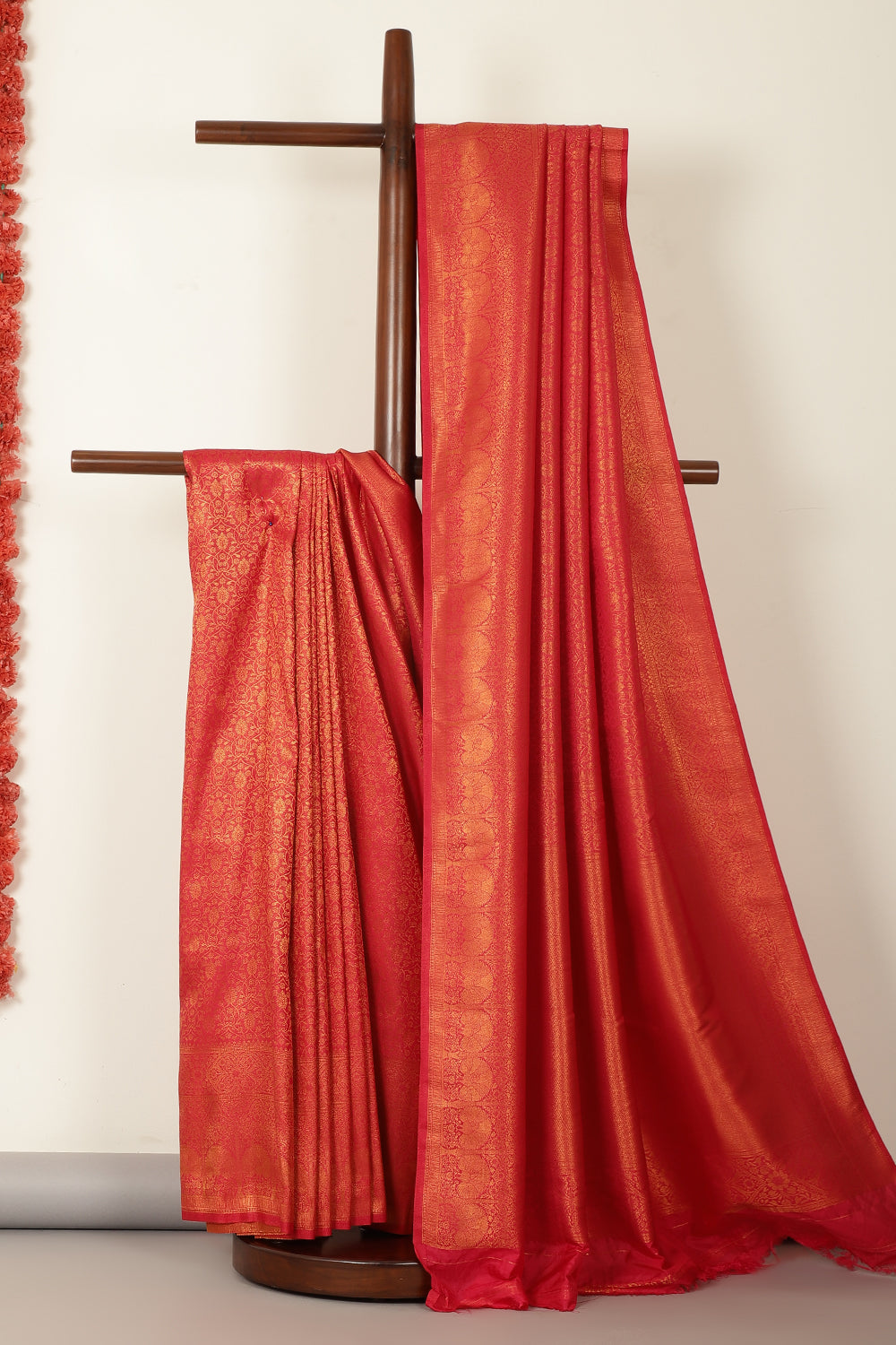 Venetian Red Soft Silk Zari Woven Saree