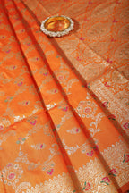 Mustard Colour Banarasi Silk Woven Saree
