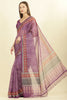 Purple Bandhani Printed Cotton Saree
