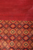 Maroon Printed Tussar Silk Saree