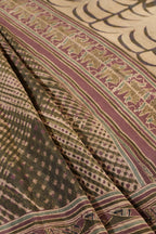 Green Crepe Printed Saree