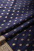 Navy Silk Zari Buta Woven Saree