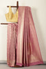 Mauve Soft Silk Zari Woven Saree