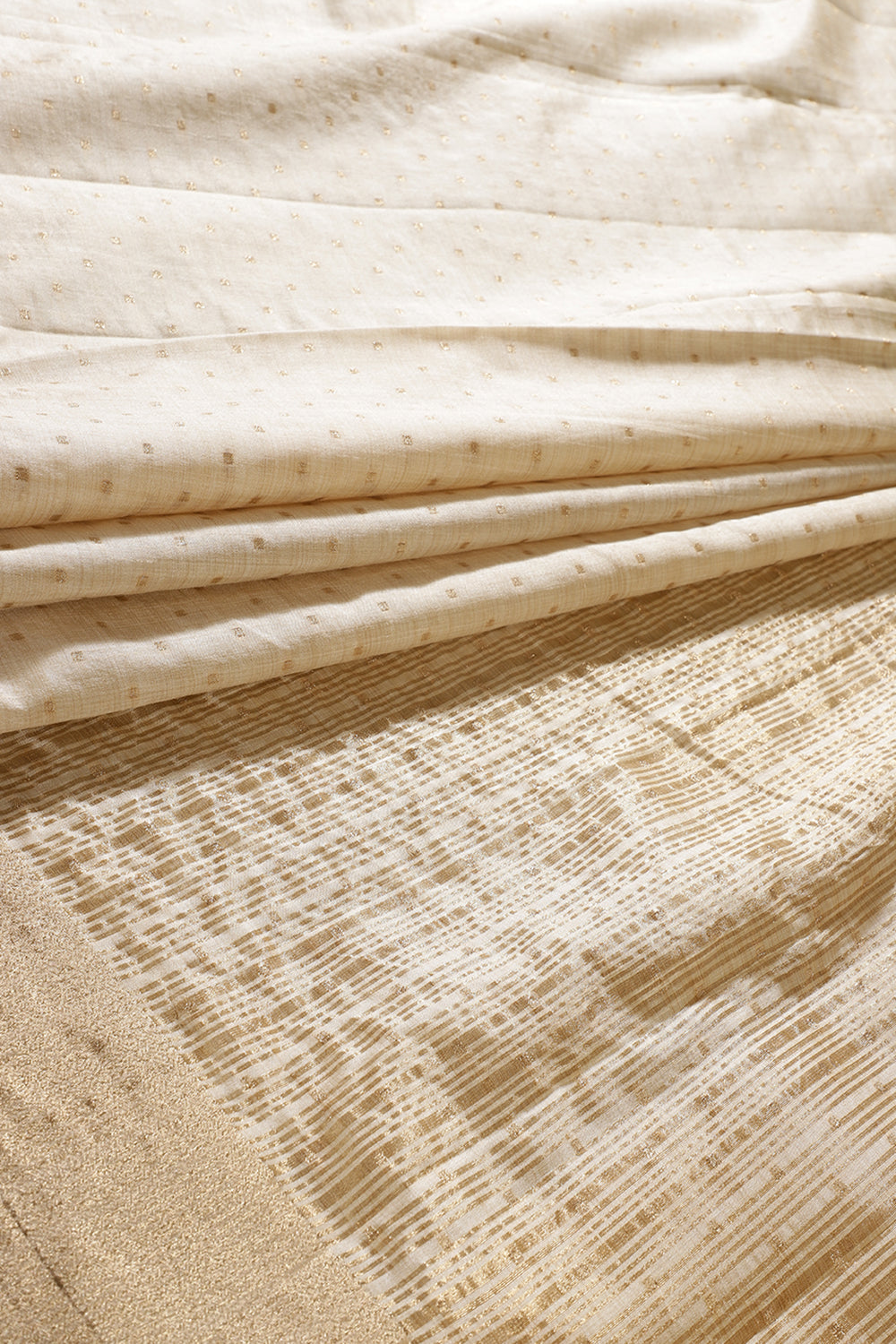 Cream Zari Woven Silk Saree