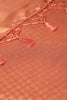 Dark Peach Colour Soft Silk Leheria Zari Woven Saree