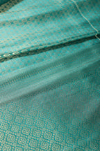 Teal Color South Silk Zari Woven Saree