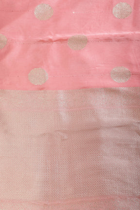 Pink Colour Zari Woven Silk Saree