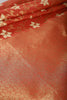 Red Color Chanderi Cotton Floral Zari Woven Saree