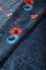 Blue Color Floral Printed Chiffon Saree