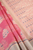 Pink Color Supernet Cotton Woven Saree