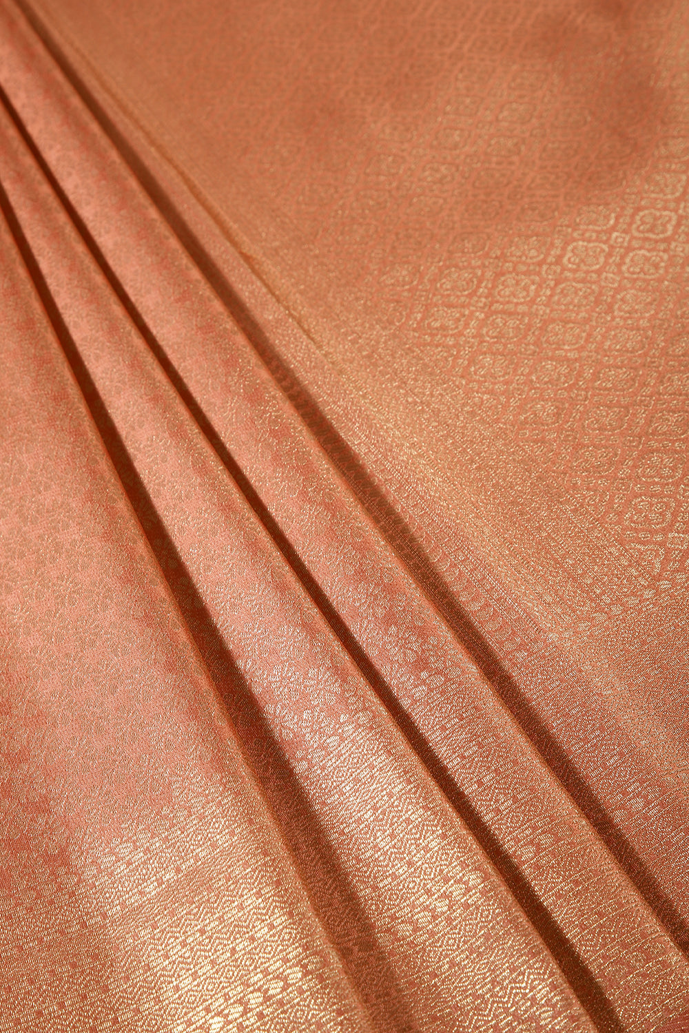 Peach Color South Silk Zari Woven Saree