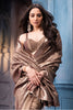 Brown Pure Metallic Tissue Sequins Embroidered Saree