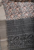 Grey Colour Cotton Silk Abstract Printed Saree