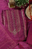 Purple Silk Zari Woven And Bandhani Printed Unstitched Suit Fabric
