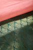 Light Peach & Green Ombré  Silk Zari Woven Saree