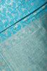 Teal Color Raw Silk Zari Woven Saree