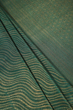Bottle Green Colour Soft Silk Leheria Zari Woven Saree
