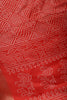 Red Color Block Printed Cotton Silk Saree
