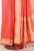 Red Silk Zari Woven And Swaroski Work Saree