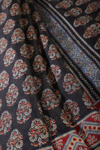 Black Digital Printed Chiffon Saree