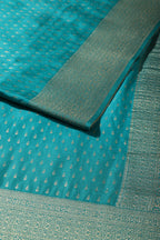 Teal Colour Silk Zari Woven Saree