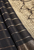 Black Color Georgette Saree with Zari Pinstripes