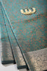 Teal Green Colour Silk Resham & Zari Woven Saree