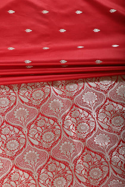 Red Banarsi Silk Zari Woven Saree