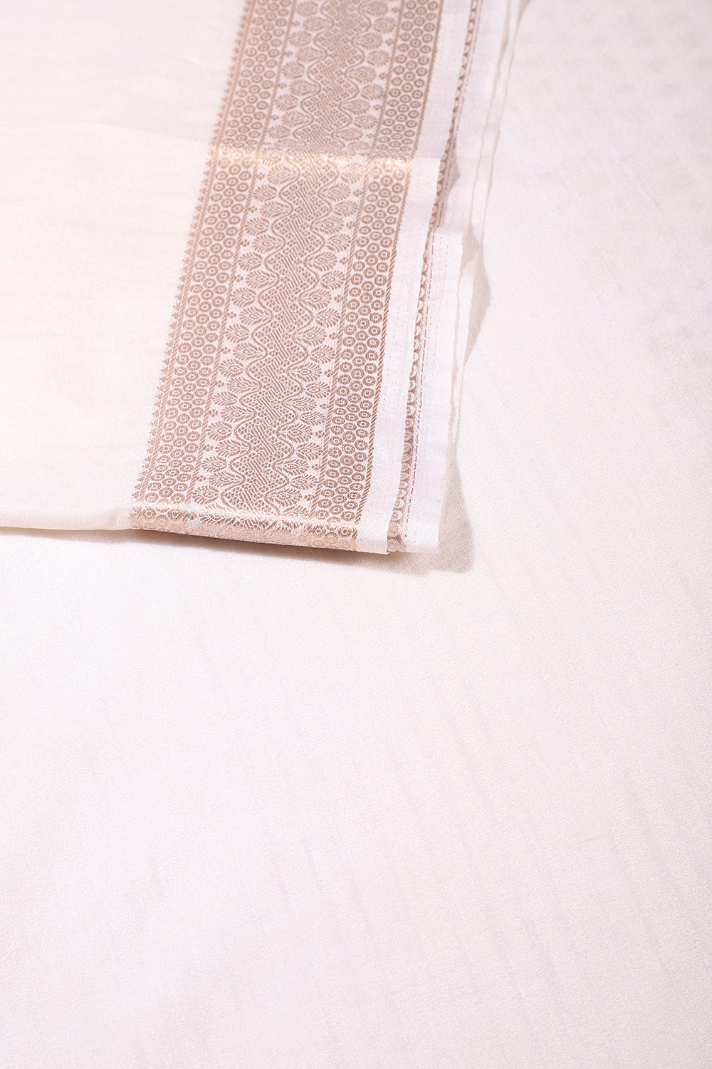 White Colour Cotton Silk Zari Woven Saree