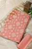 Peach Chanderi Cotton Woven Unstitched Suit