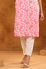 Pink & Cream Color Printed Kurti