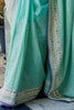 Turquoise Color Sequins Embroidered Georgette Saree