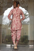 Beige & Maroon Colour Shibori Printed Muslin Co-Ord Set