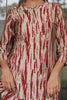 Beige & Maroon Colour Shibori Printed Muslin Co-Ord Set