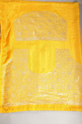 Bottle Green Bandhej Modal Silk Zari Woven Saree