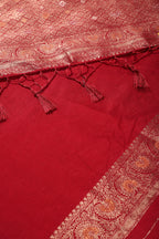 Maroon Colour Zari Woven South Silk Saree