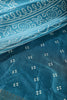 Turquoise Color Block Printed Cotton Silk Saree