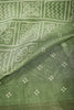 Green Color Block Printed Cotton Silk Saree