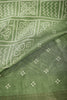 Green Color Block Printed Cotton Silk Saree
