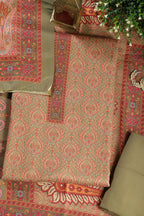 Green Pashmina Digital Printed Unstitched Suit Fabric