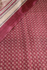 Beige & Wine Tussar Silk Printed Saree