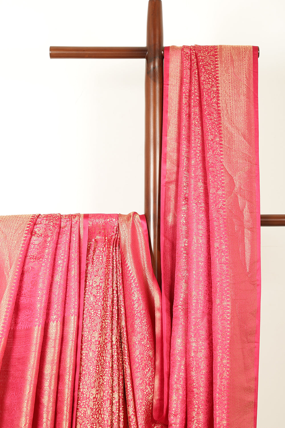Fuchsia Zari Woven Soft Silk Saree