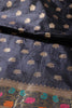 Black Resham & Zari Woven Silk Saree
