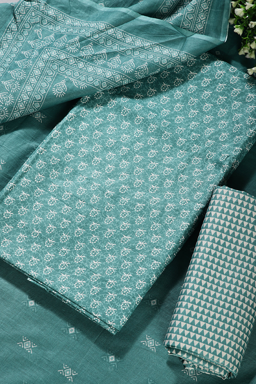 Rama Color Cotton Printed Unstitched Suit