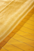Yellow Color Georgette Saree with Zari Pinstripes