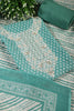 Mint Green Color Chanderi Cotton Printed and Neck Embroidered Unstitched Suit Fabric