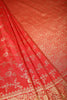 Red Color Raw Silk Zari Woven Saree