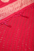 Cherry Colour Cotton Silk Zari Woven Saree