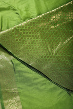Leaf Green Colour Silk Woven Saree