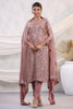 Dusty Pink Color Embroidered Georgette Unstitched Suit Material